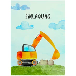 Einladungskarten KOMMA³, Kinder, 5 Stück, sortiert, mit Umschlag