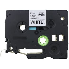Schriftband Q-CONNECT TZe-221, weiß/schwarz