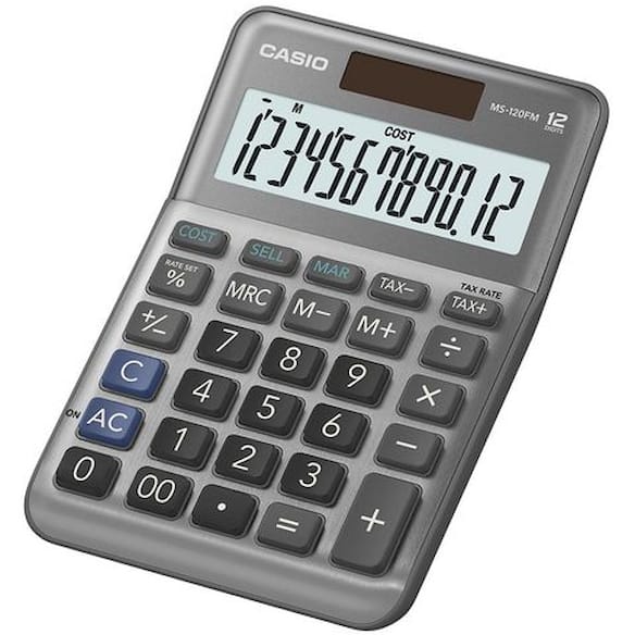 Bordregner CASIO MS-120FM Mini Sølv