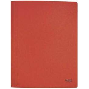 Elastikmappe Leitz Recycle A4 rød karton, 10 stk