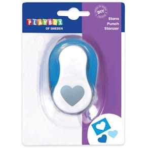 Stansesett PLAYBOX hjerte 2,5cm