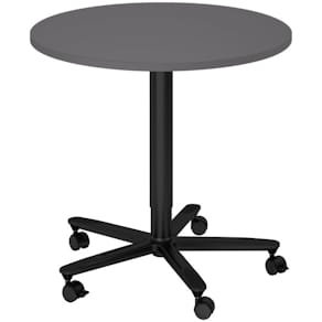 Besprechungstisch HAMMERBACHER ST08, rund, 80 cm, graphit/schwarz