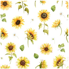 Motivserviette ATELIER Sunflower blanc de blanc, 33x33 cm, Herbst