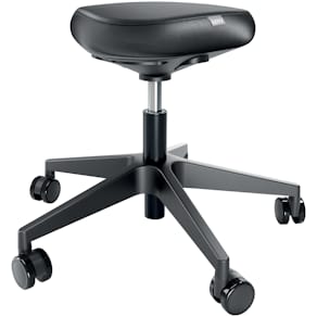 Ståstol Leitz Ergo Comfort m/hjul sæde læder sort