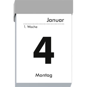 Tagesabreißkalender Zettler Typ 301, 1 Tag/Seite, 4,1 x 5,9 cm