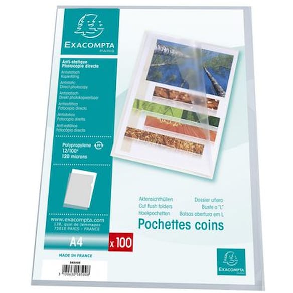Plastomslag EXACOMPTA A4 120my klar(100)