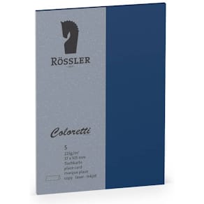 Tischkarte Rössler Coloretti, 5er Pack, jeans, A7, 225 g/m²