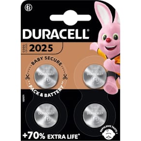 Knoopcelbatterij Duracell Specialty Electronics CR2025, blister 4
