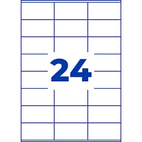 Universaletikett Avery Zweckform, 70 x 36 mm, weiß