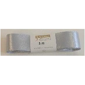 Dekoband GOLDINA Doppelsatin, 25mm x 3m, silber
