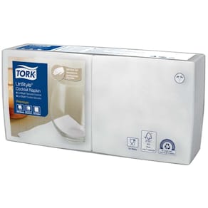 Kaffeserviet Tork LinStyle cocktail, hvid 24x24 cm 100 stk