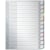 Register Leitz, Plastik, A5, blanko, 12-tlg., grau