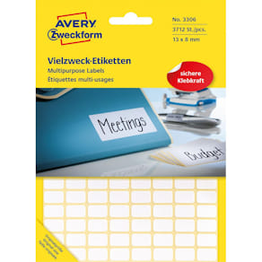 Etikett AVERY handskriv 13x8mm 3712/fp