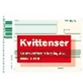 Kvittens A5 Liggande med kopia, 2x50 blad