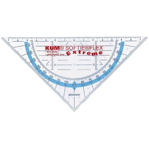 Geometriedreieck KUM Softie Flex, 16 cm, blautransparent