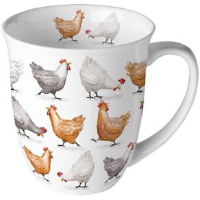 Kaffeebecher AMBIENTE, 0,4 l, Hühner
