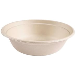 Salatbowle Ø170 mm, hvid bagasse, 54 mm, 1000 stk