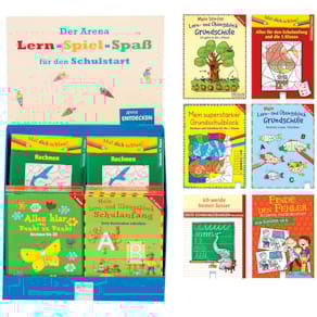 Beschäftigungsbuch ARENA Schulstart, sortierte Titel, Display