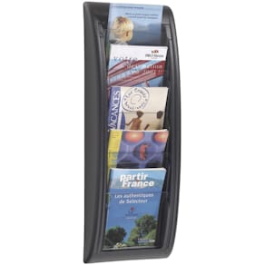 Wand-Prospekthalter Paperflow Quick Blick 4063.01, A5, schwarz