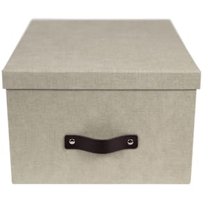 Förvaringsbox m.lock kartong Linne
