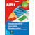 Etiketten Apli gekleurd, 70 x 37 mm, geel, 480 stuks