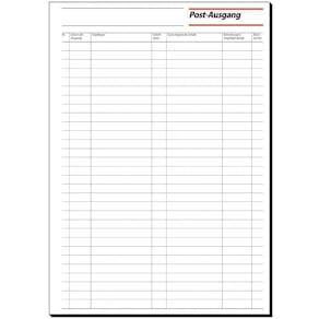 Posteingangs-/Ausgangsbuch Sigel, A4