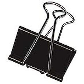 Foldbackklammern Q-CONNECT, 24 mm, 10 St., schwarz