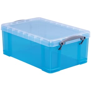 Opbergdoos Really Useful Box 9 liter, transparant helblauw