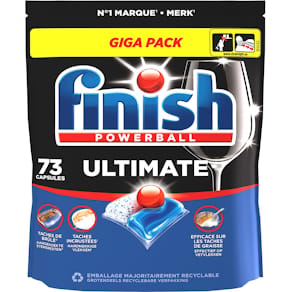 Vaatwastabletten Finish Ultimate Regular, pak van 73 capsules