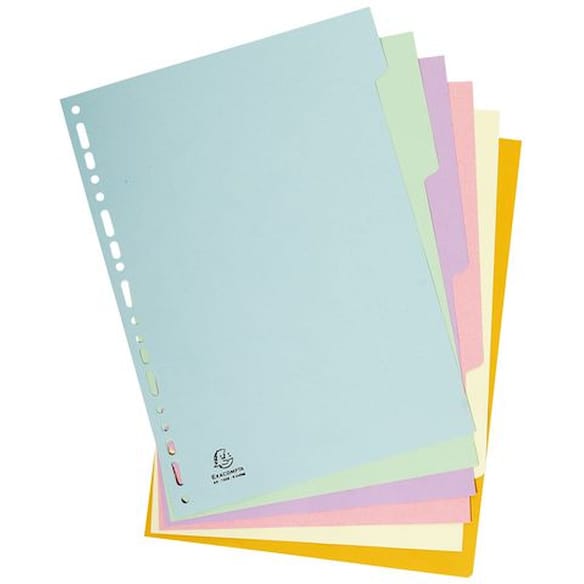 Skilleblad EXACOMPTA FOREVER A4 6-delt 50st