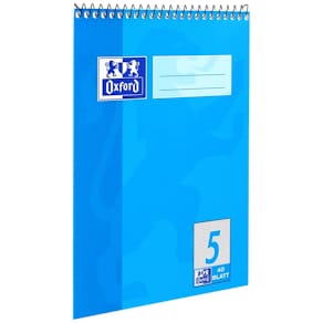 Spiralblock Oxford, A5, 40 Blatt, Lineatur 5, sortierte Farben