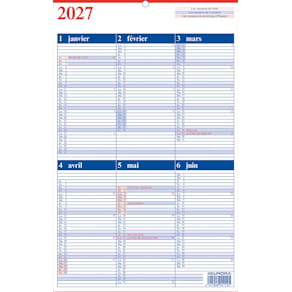 Wandkalender Aurora Memento 10, Franstalig, 2026