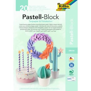 Bastelblock Folia Pastell, A4, 20 Blatt, sortiert