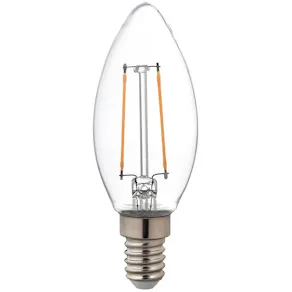 LED-lampa Kronljus E14 230V Klar 25W