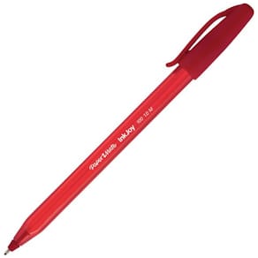 Bläckkulpenna PAPERMATE InkJoy 100 Cap Fine Röd, 0.8mm, 50st
