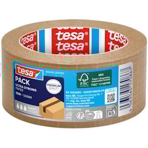 Packband tesa ecoLogo Papier Ultra Strong, braun, 50 mm x 25 m