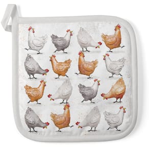 Topflappen AMBIENTE, 20 × 20 cm, Hühner