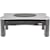 Monitorstandaard Desq, draaiplateau, 2 lades, zilver/zwart