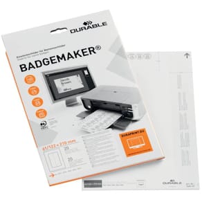 Einsteckschild Durable BADGEMAKER, weiß, 61 x 210 mm, 20 St.