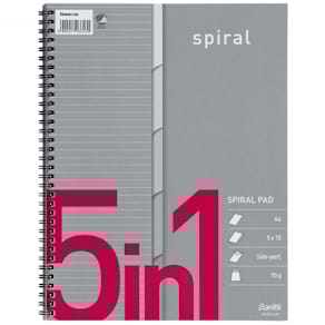 Kollegieblok Bantex linjeret A4, hvid, 10 stk