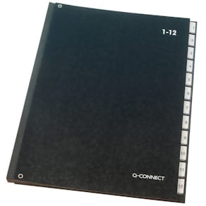 Pultordner Q-CONNECT 1-12, schwarz