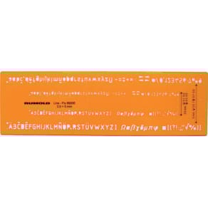 Schriftschablone Rumold 89200, 3,5 + 5 mm