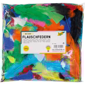 Fleece veren Folia, 100 g, 10-20 cm, geassorteerde kleuren
