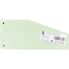 Verdeelstroken Q-CONNECT trapezium, pak van 100 stuks, groen