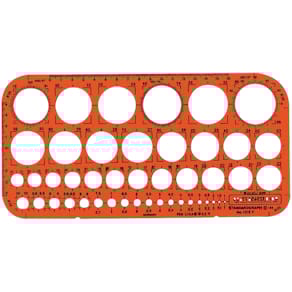 Kreisschablone Standardgraph, orangetransparent