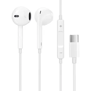 Trådade hörlurar in-ear. USB C