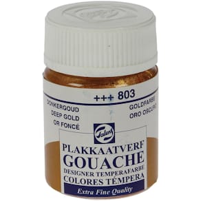 Plakkaatverf Talens Extra Fijn, donkergoud, flacon 16 ml