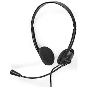 Headset NEDIS CHSTU110BK On-Ear USB-A/C