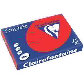 Papier Clairefontaine Trophée Intens, A3, 80 g, 500 vel, koraalro