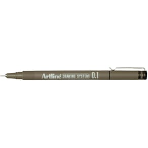Fineliner Artline Drawing System, 0,1 mm, zwart